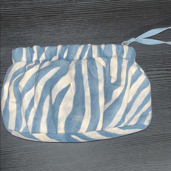 Vince Camuto Zebra Pattern Clutch in Blue and Cream - Picture 1 of 7